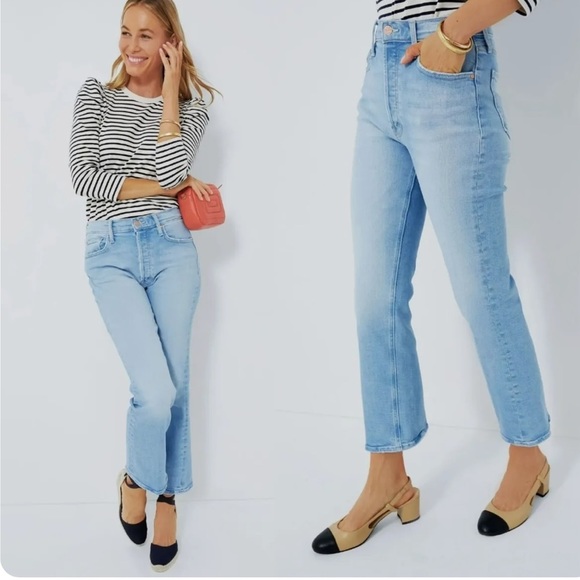 MOTHER Denim - new Mother the tripper ankle in cat daddy light wash